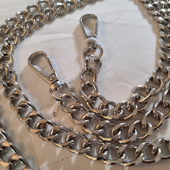 Crossbody Handbag Chain! Big Cuban Link Chain in Silver! - Picture 3 of 3